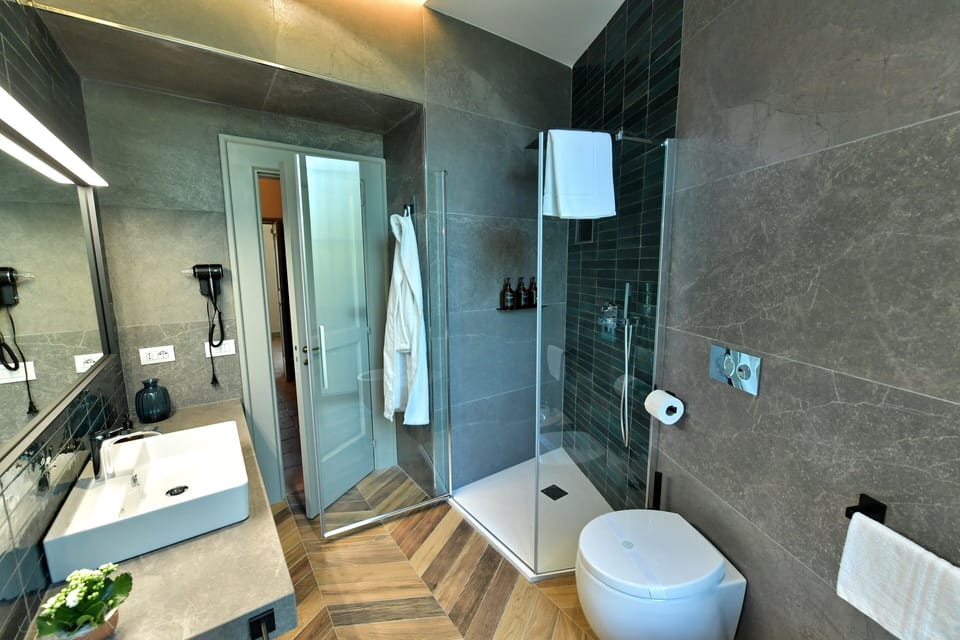 Deluxe Room | Bathroom | Free toiletries, hair dryer, bathrobes, slippers
