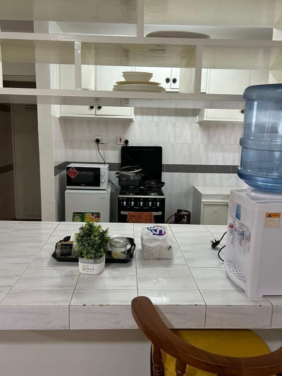 Fridge, electric kettle