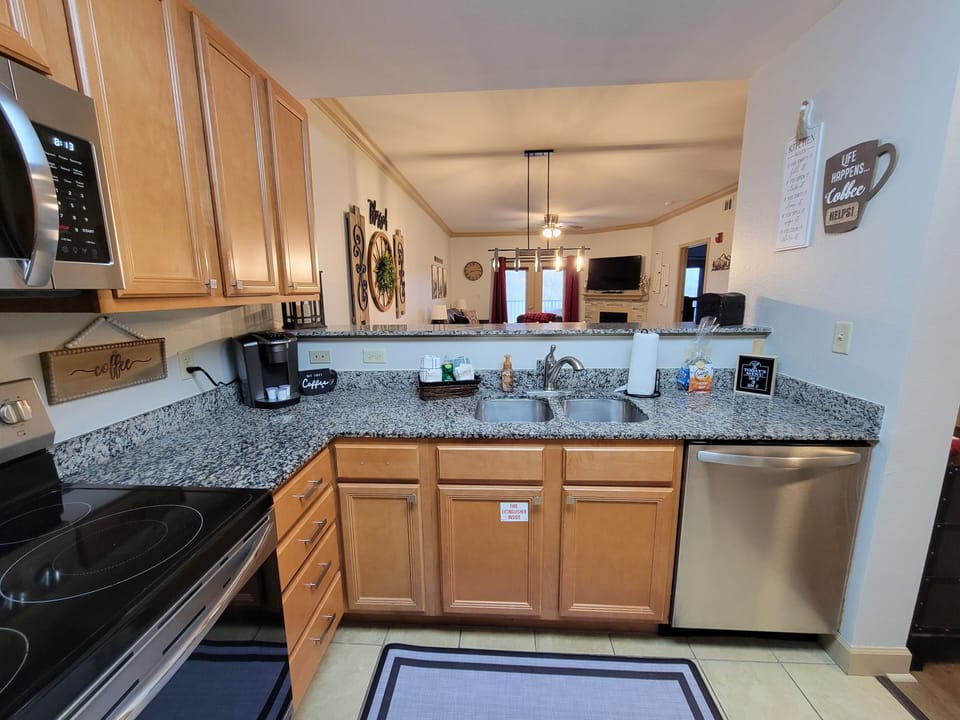 Prepare your favorite meals in our fully stocked kitchen.