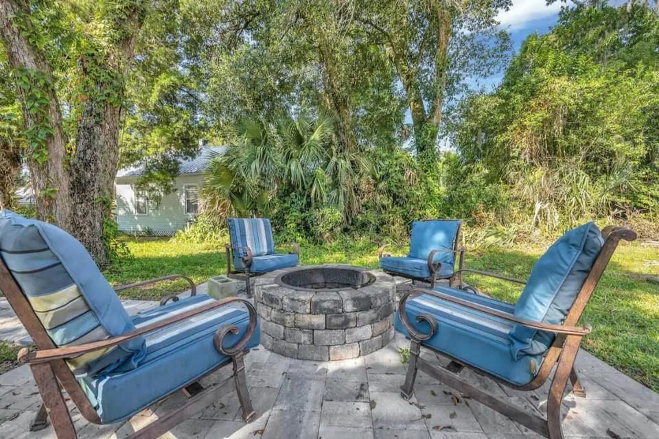 Sit around the fire pit on a cool summer night.