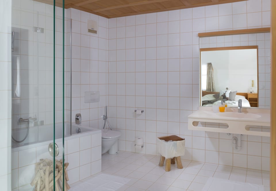 Comfort Suite, 1 Bedroom, Valley View | Bathroom | Combined shower/tub, hair dryer, towels