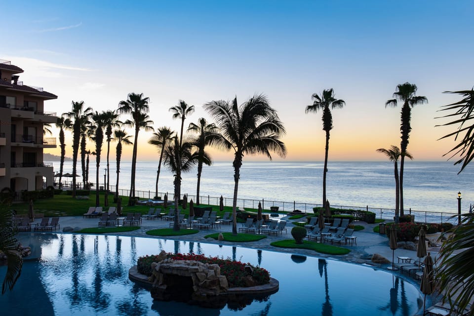 Stunning pools looking out at the Sea of Cortez