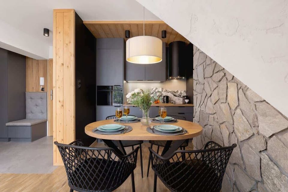 Kitchenette with table and chairs.