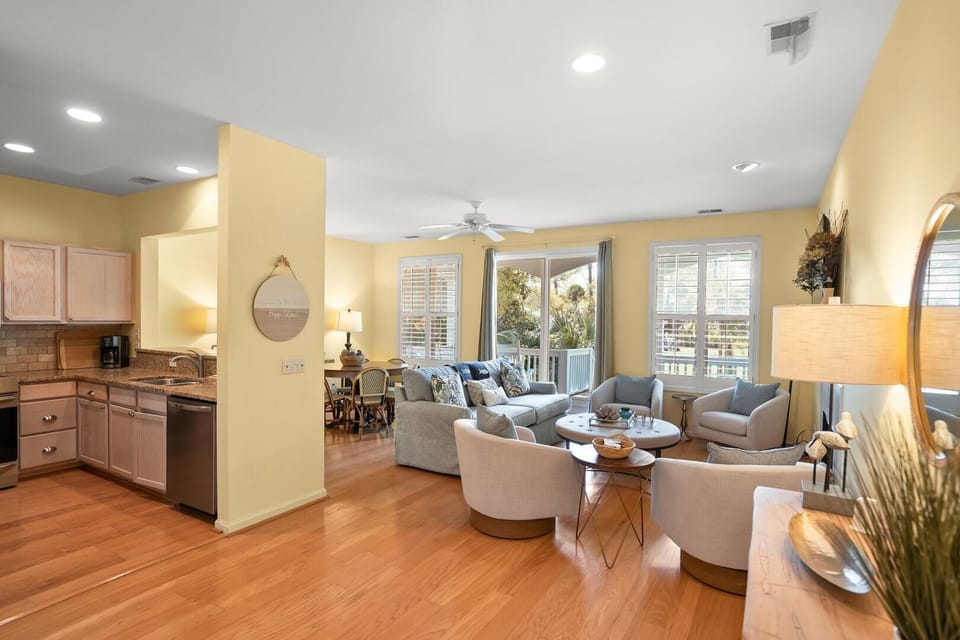 Living Room, Kitchen and Dining Room