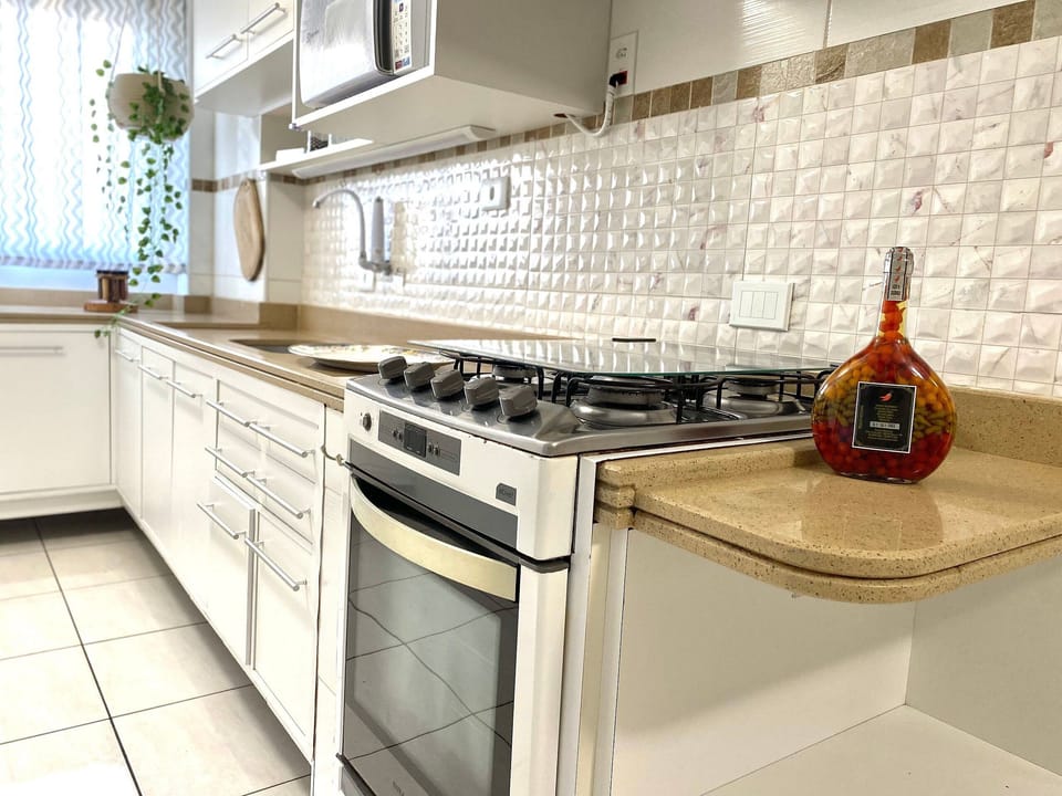 Luxury Apartment | Private kitchen | Fridge, microwave, oven