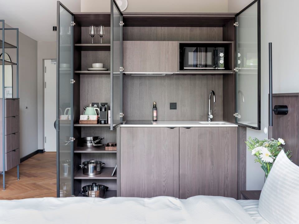 Deluxe Suite | Private kitchen | Coffee/tea maker, electric kettle