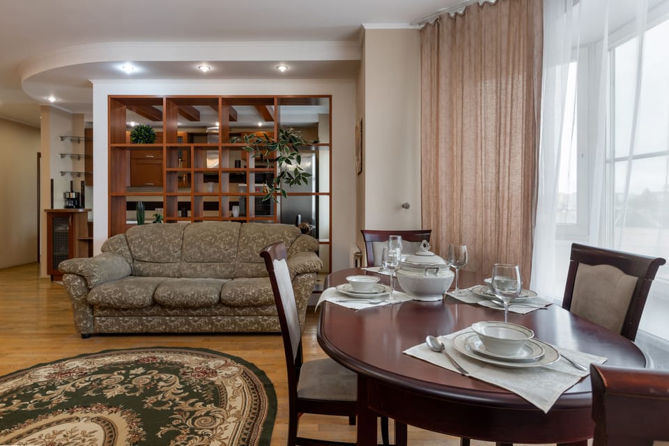 Family Apartment | 2 bedrooms, desk, laptop workspace, blackout drapes