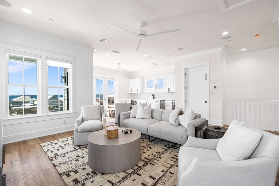 Incredible views throughout the top floor