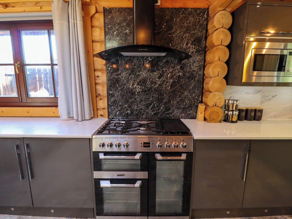 Fridge, electric kettle, cookware/dishes/utensils