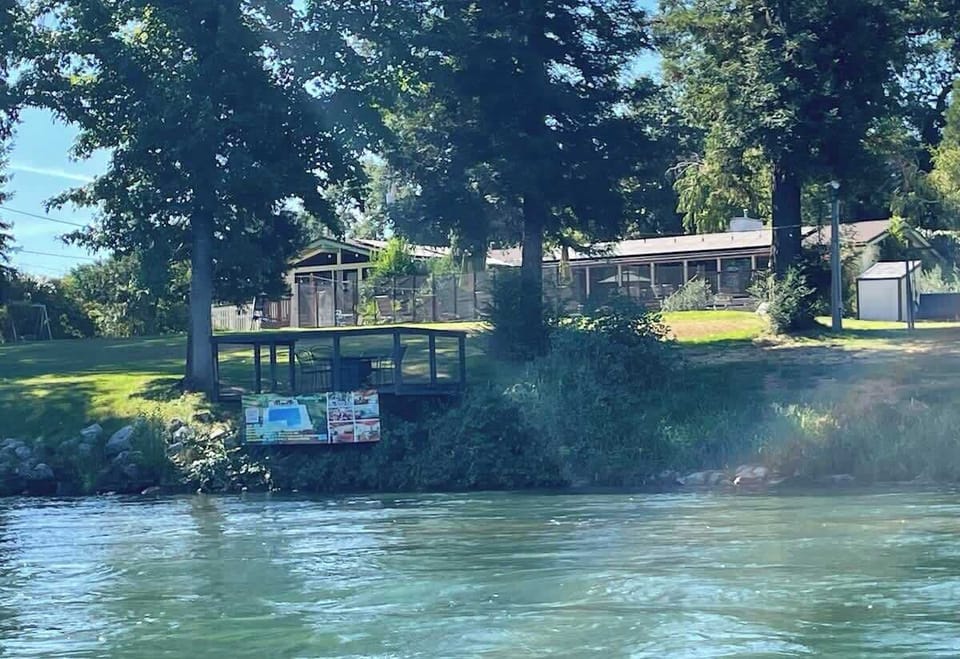 If you decide to kayak down the river, this is what you will see when you finish your 2.5 to 3 hour float from Redding