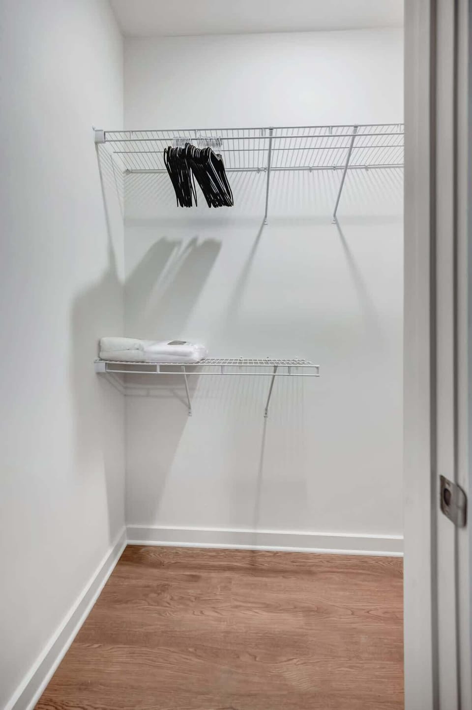 Our spacious walk-in closet provides the perfect storage solution, easily accommodating all of your luggage and belongings.