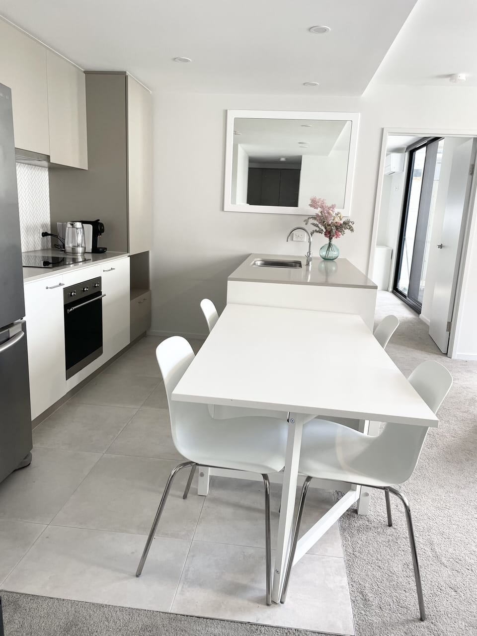 Kitchen Dining space with Extendable Table
