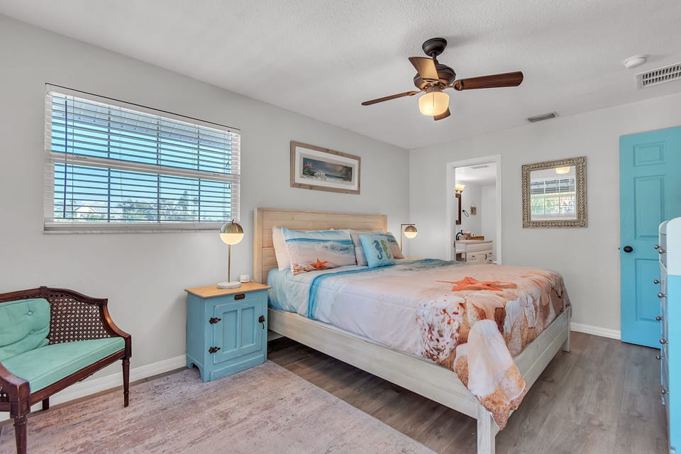 Master Bedroom with King Bed and Attached Bathroom