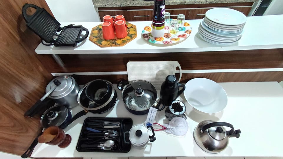 Family Apartment | Private kitchen | Fridge, microwave, stovetop, toaster