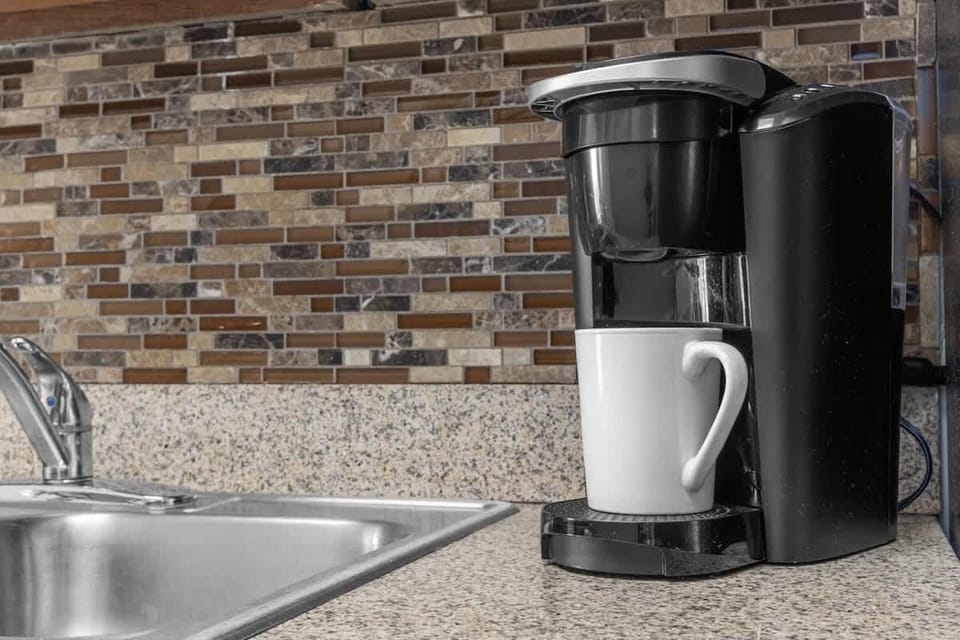 From coffee to cocktails, this kitchen is ready for your vacation cravings.

