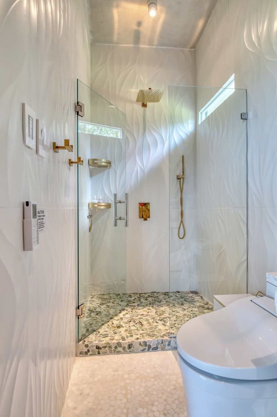 Stunning rain shower plus hand-held shower head