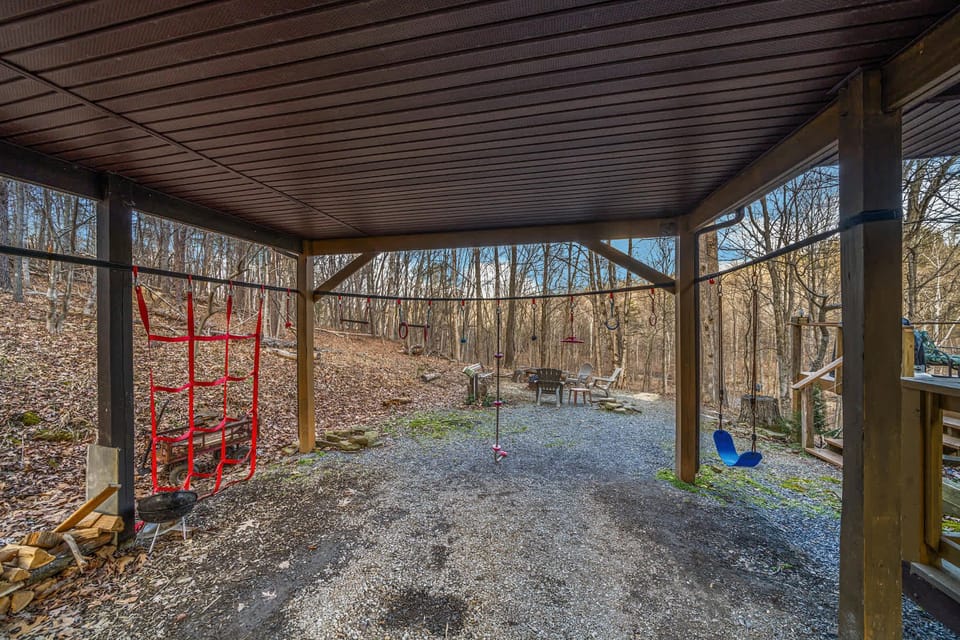Carport, for parking or enjoying outdoor activities. 