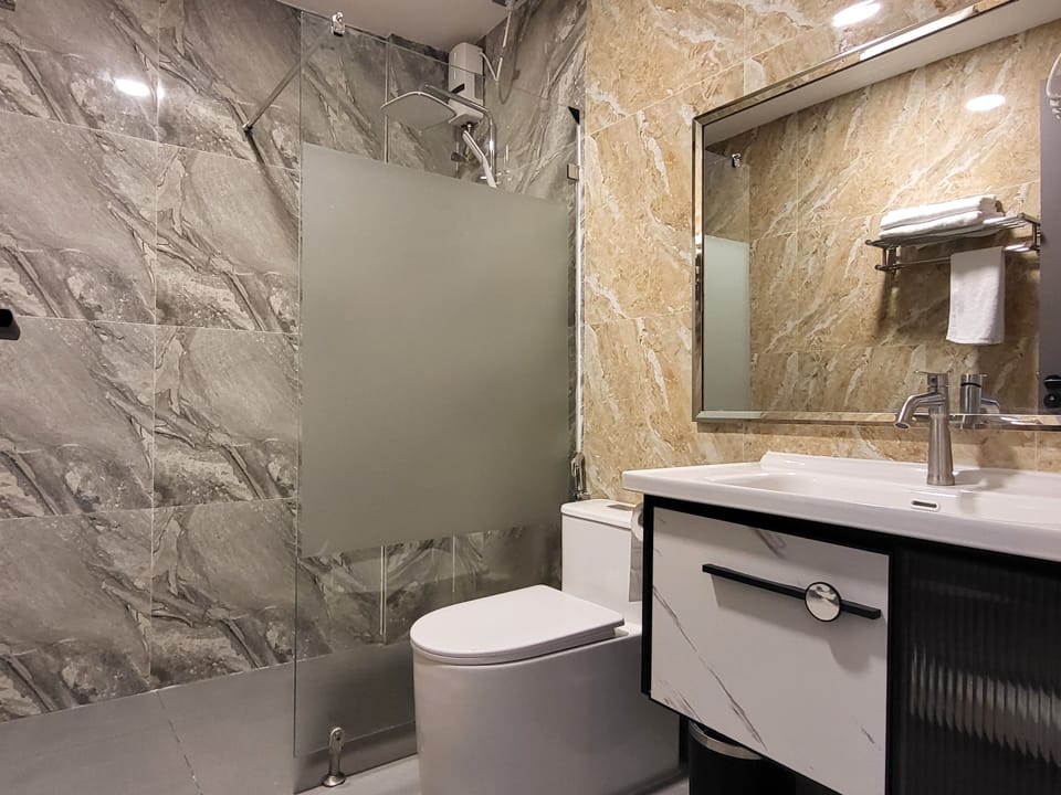 Free toiletries, hair dryer, slippers, bidet