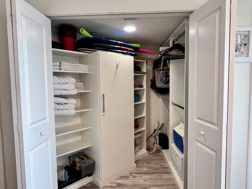 Boogie and skim boards, noodles, beach bags, frisbees, games.  Beach fun!
