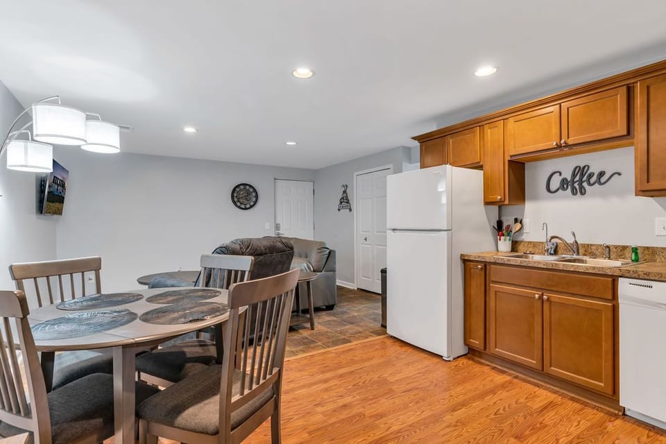 Dining area with seating for four.