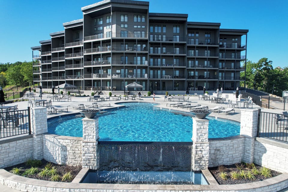 Complex building & infinity pool!