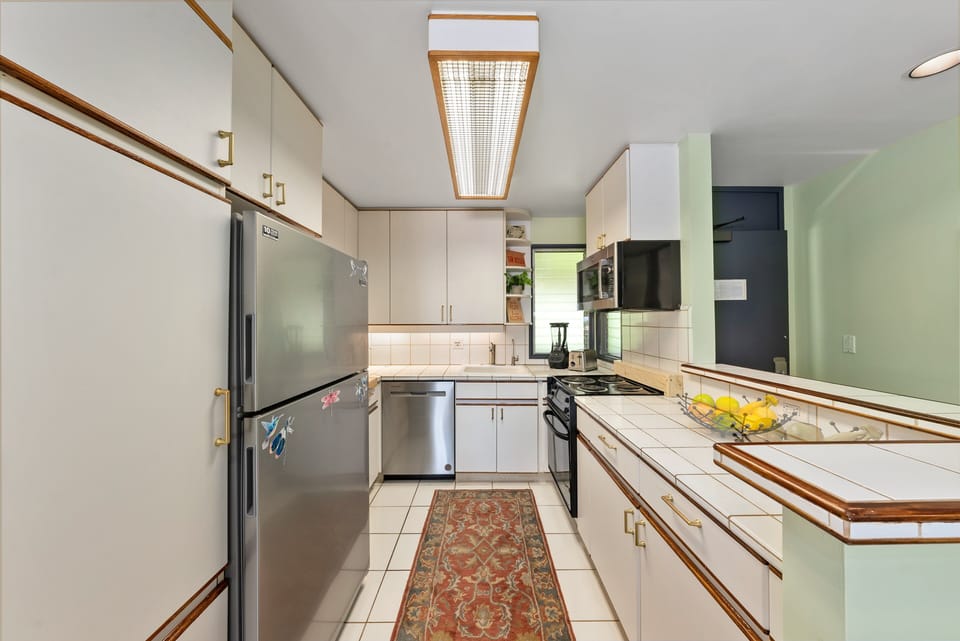 Fully equipped kitchen with modern appliances and everything you need