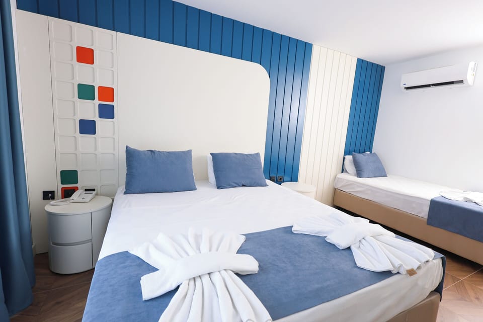 Premium bedding, minibar, soundproofing, free cribs/infant beds