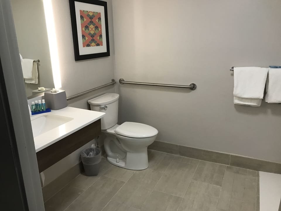 Hair dryer, towels