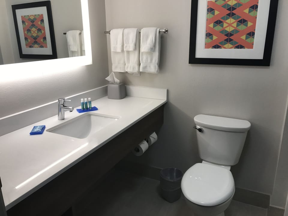 Hair dryer, towels