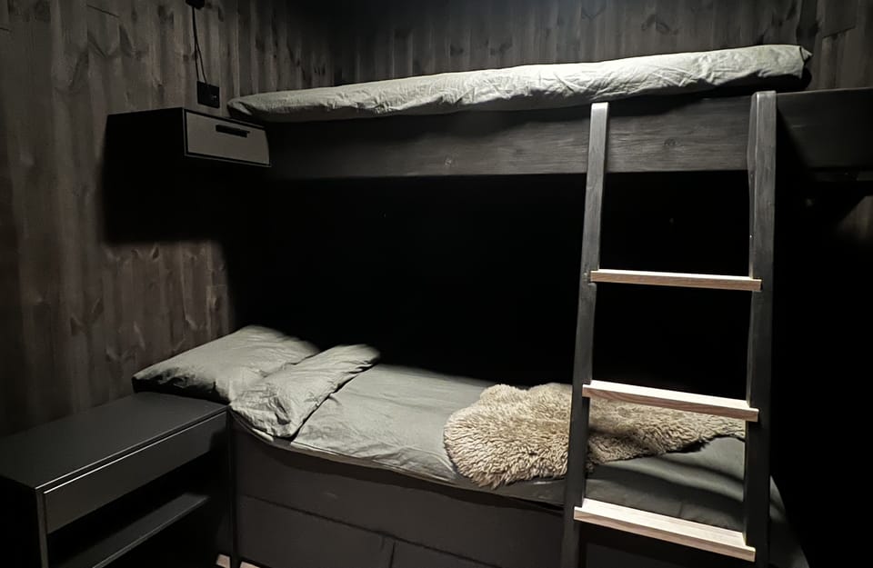 Bedroom nr 3 with 90cm bed up and 120cm bed down