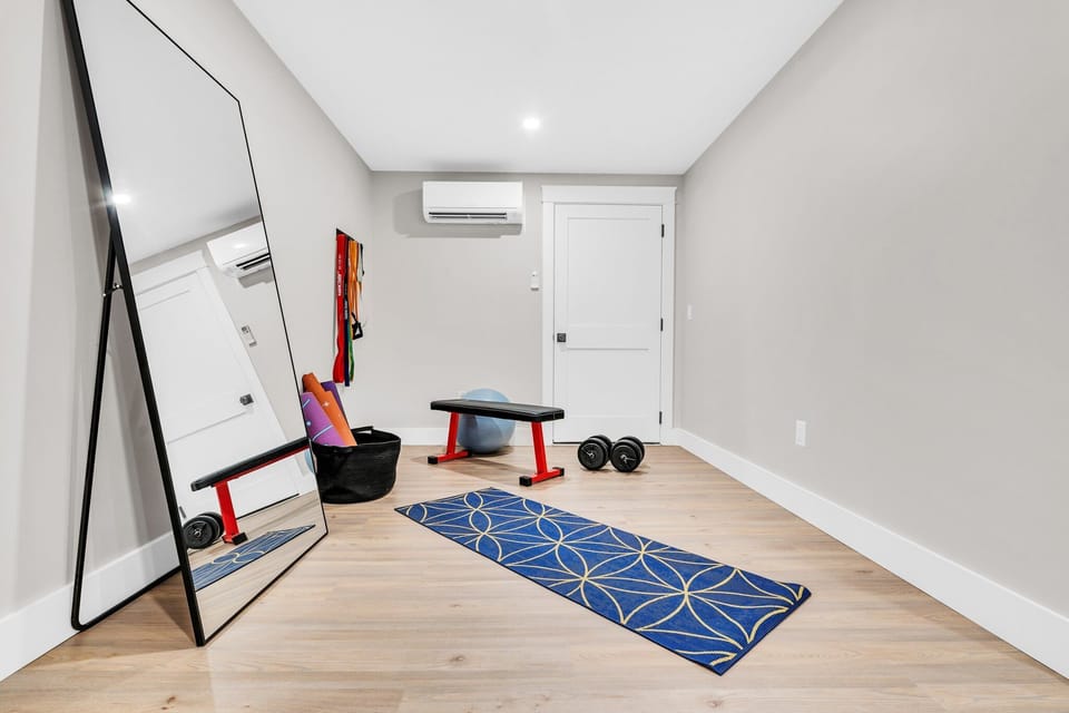 With free weights, yoga mats, and resistance bands, you can stay fit while on vacation!