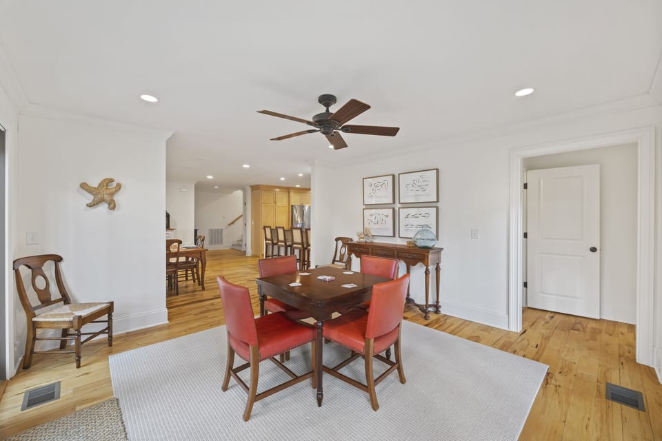 Sun Room with Dining or Game Table - First Floor - Porch/Deck Access