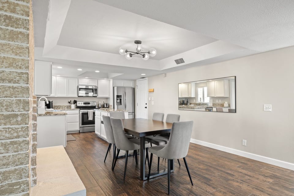 Dining area and kitchen