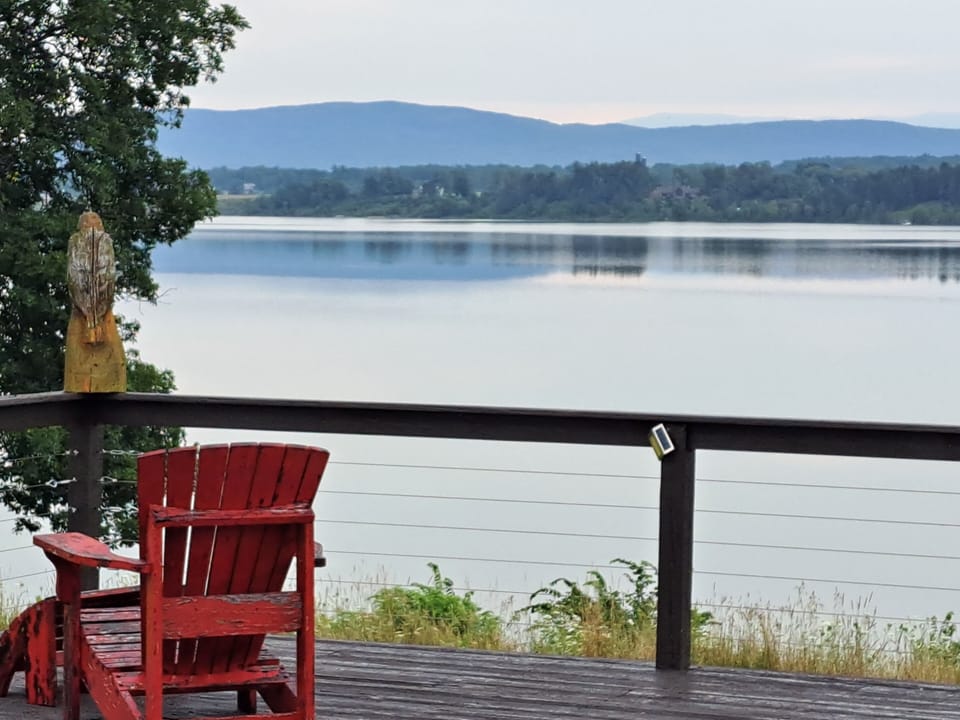 View from very large deck off back of house
