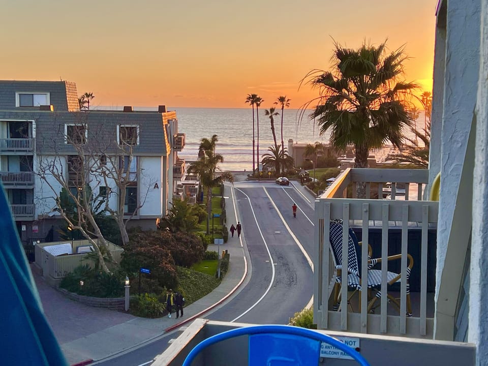 From sunrise to sunset, the balcony is your private box seat to Oceanside's beauty.