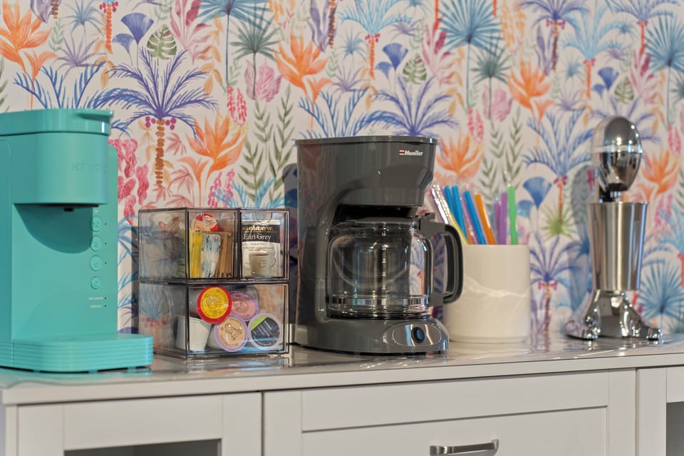 Enjoy a cup of coffee or a milkshake!