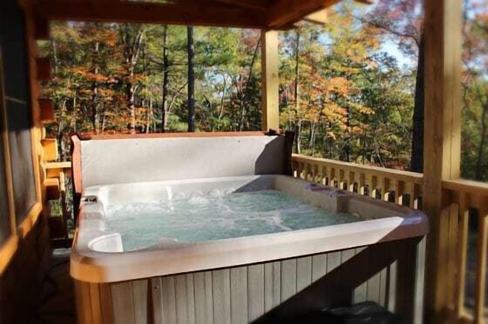 Back Porch with Hot Tub