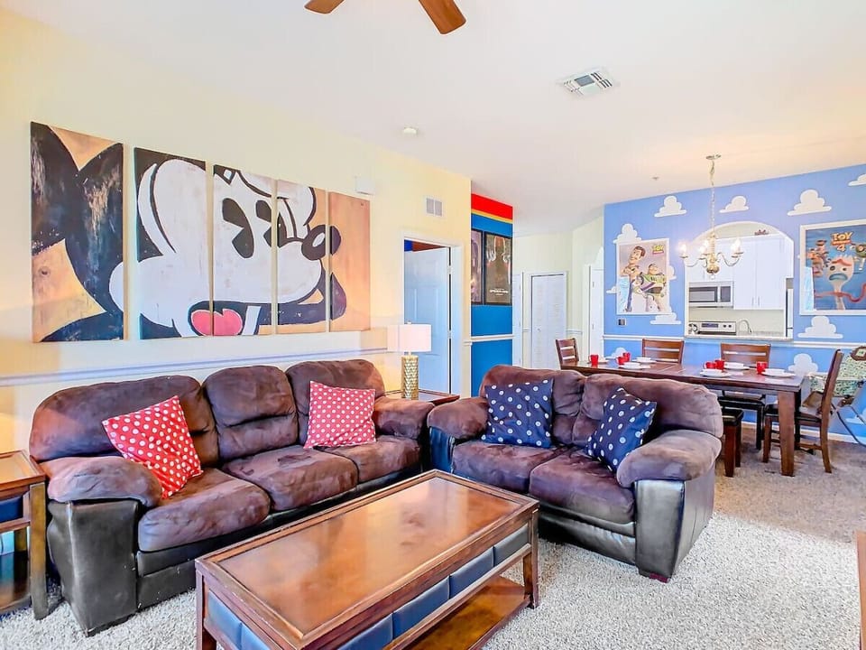 Snaps of the spacious living area and dining room, ideal for family gatherings.