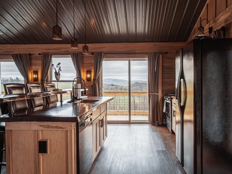 Upstairs/Main Floor Kitchen and views beyond