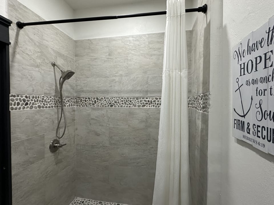 Modern Bathroom with Massaging Shower Head