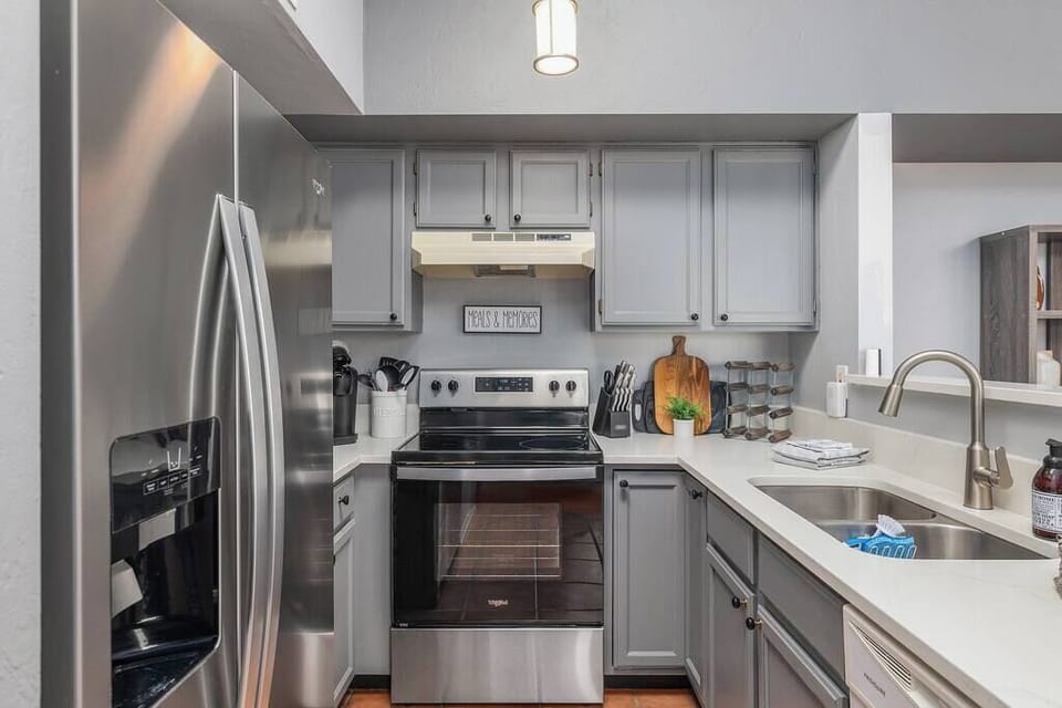 Efficiency is met in our kitchen, adorned with sleek stainless steel appliances