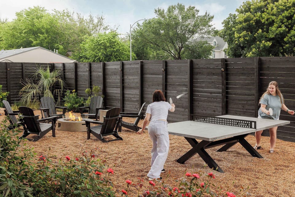 Shared Outdoor Area | Fire Pit | Ping Pong + Cornhole | First Floor