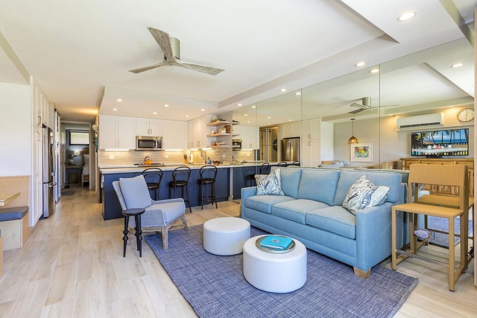 Very Upscale Furnishings and Spacious Living Room