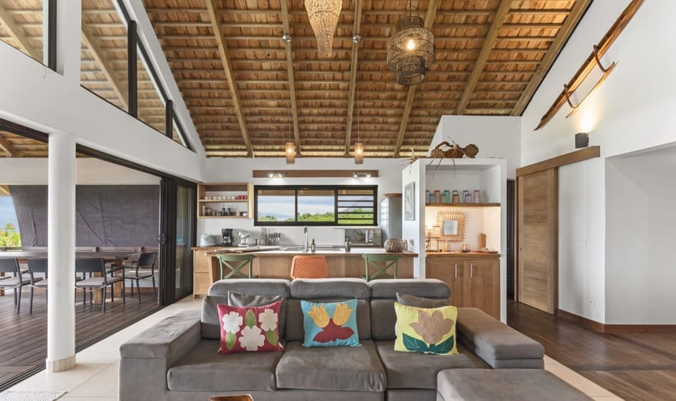 Airy living room with modern interiors.