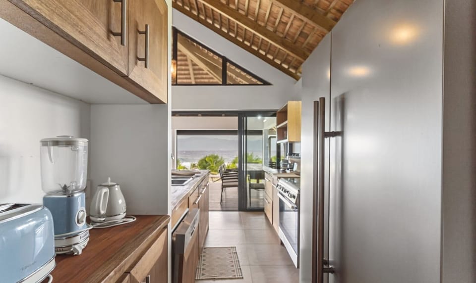 Fully equipped kitchen for home cooking.