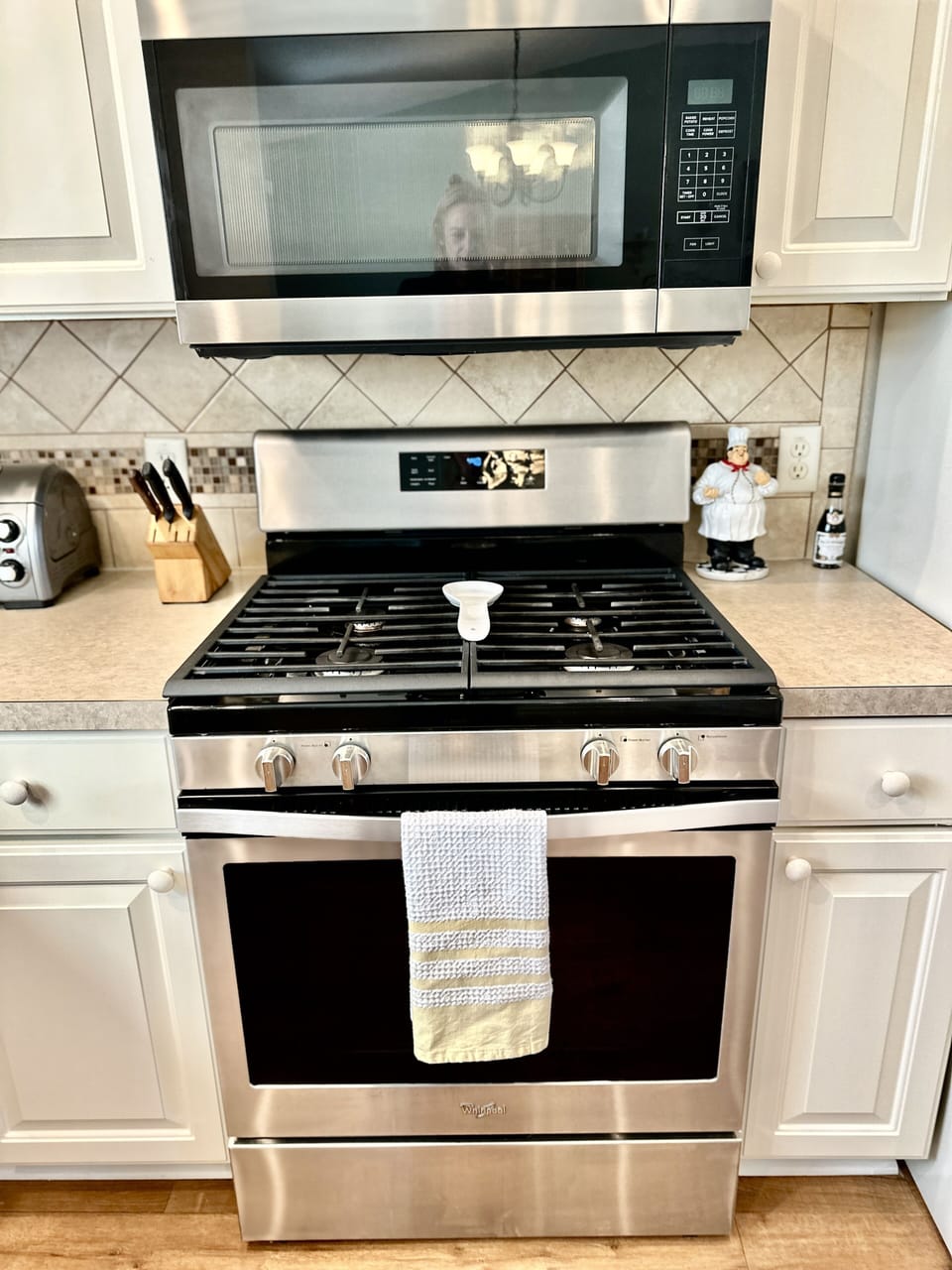 Microwave and Gas Stove