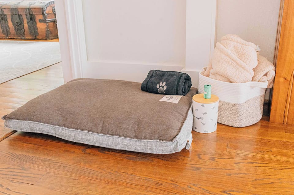 Even the pups are pampered here. A plush pet bed, soft towels, and thoughtful touches await your furry friend—because no Chesapeake Bay escape would be complete without the whole family feeling at home.