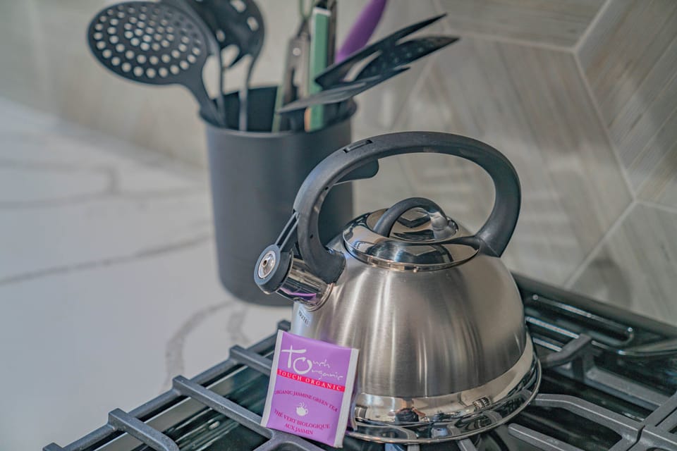 A fully equipped kitchen with modern appliances and everything you need to cook your favorite meals like you're at home.