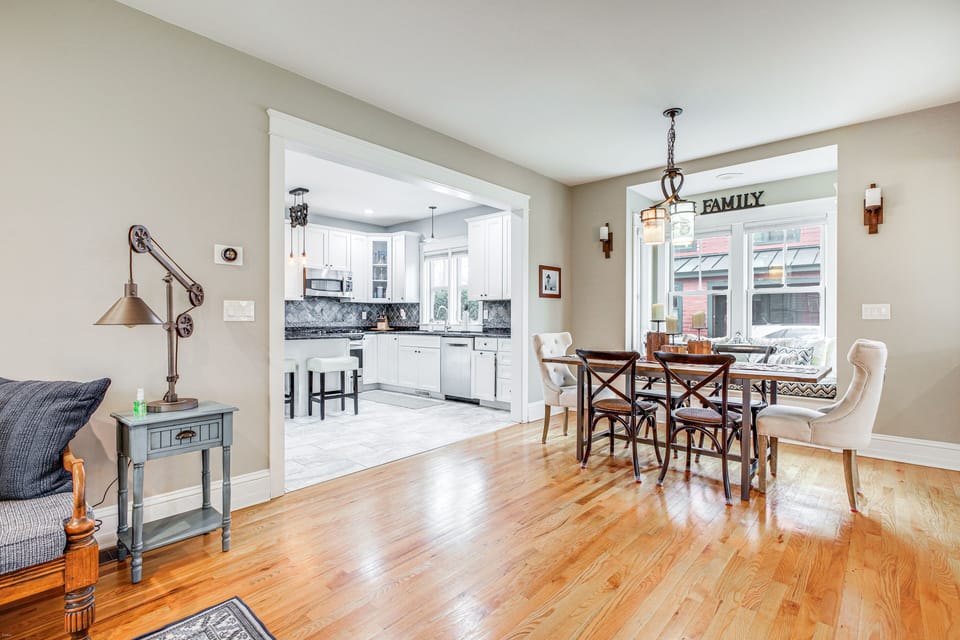 Dining Area | Dishware & Flatware Provided | 1st Floor