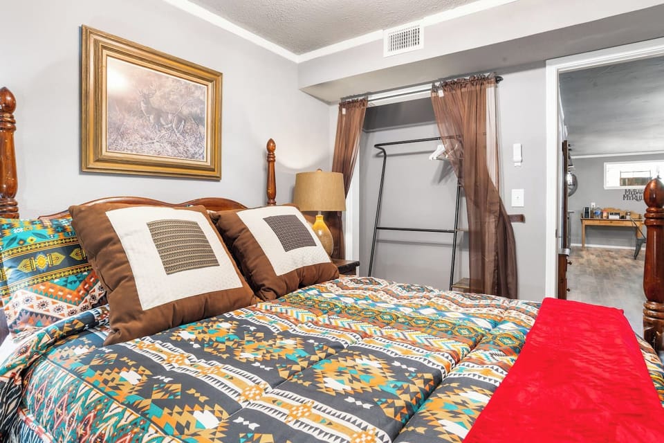 Both bedrooms include handy storage space, so you can unpack and stay a while!